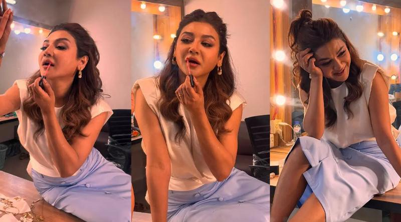 মেকআপ রুমে লিপস্টিক হাতে অভিনেত্রী জয়া, মুগ্ধ নেটিজেনরা