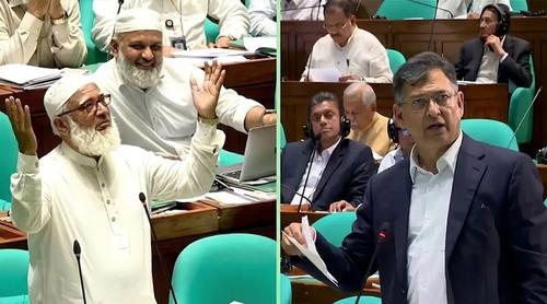 স্বরাষ্ট্রমন্ত্রীর জন্য সংসদে দুই হাত তুলে দোয়া করলেন জামায়াত আমির