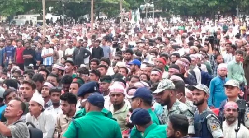 লালদিঘিতে ১১ দলীয় জোটের লংমার্চের সমাবেশ শুরু