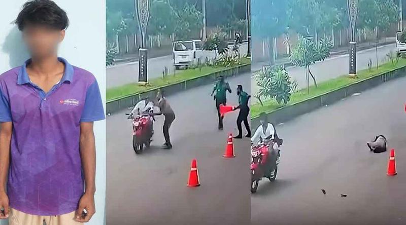 সিগন্যাল অমান্য করে পুলিশকে চাপা দেওয়া সেই কিশোর গ্রেপ্তার