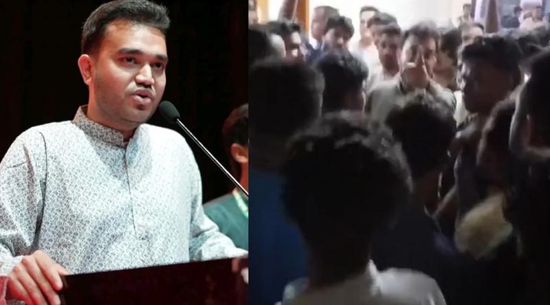 ওসির কক্ষের সামনে দাঁড়িয়ে ‘থানার ইট খুলে নেওয়ার’ হুঁশিয়ারি এনসিপি নেতার